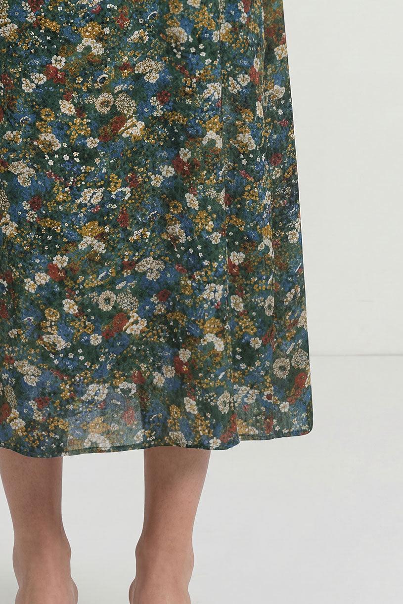 Midikleid mit floralem Print-Rich & Royal