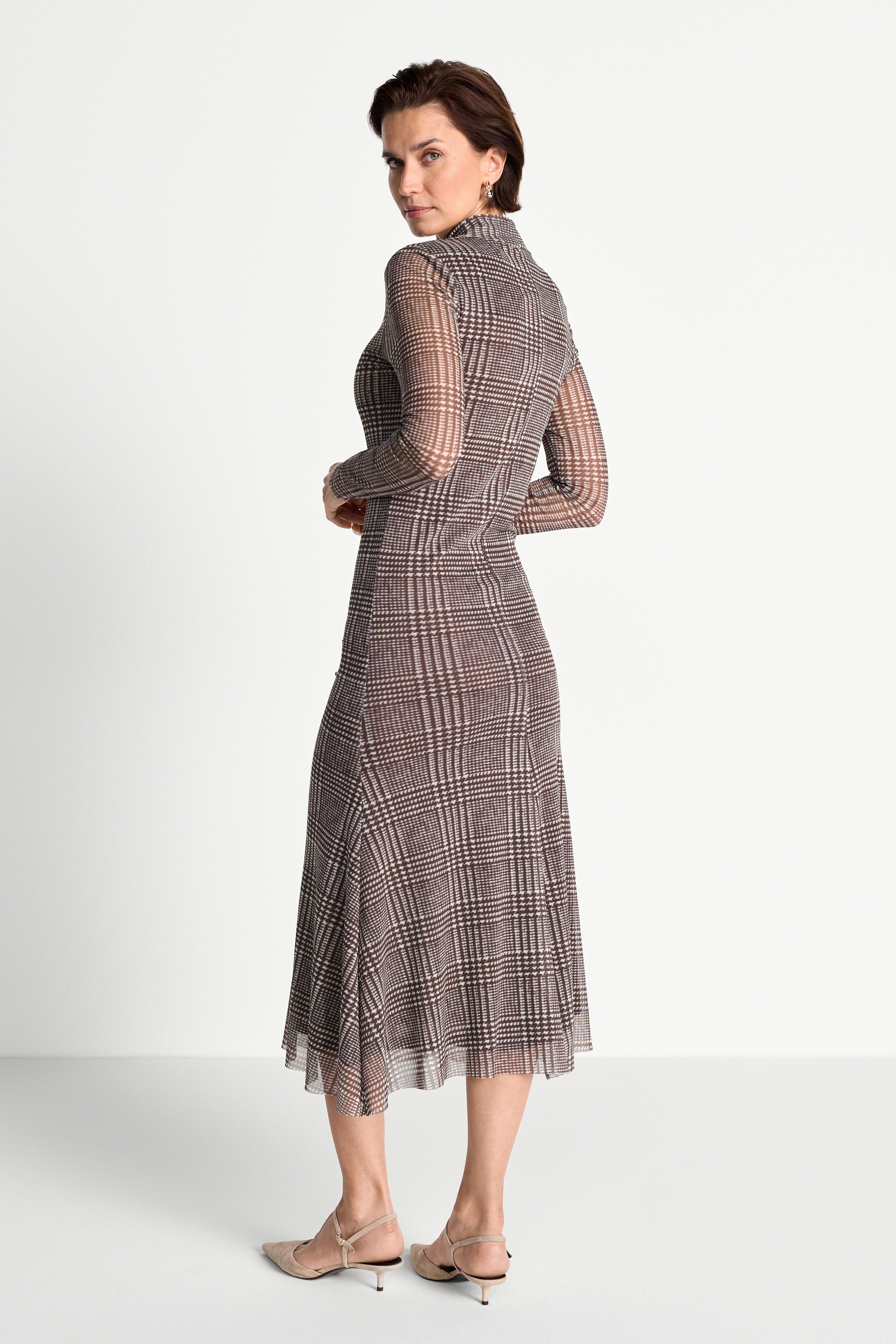 Midikleid mit Karomuster-Rich & Royal