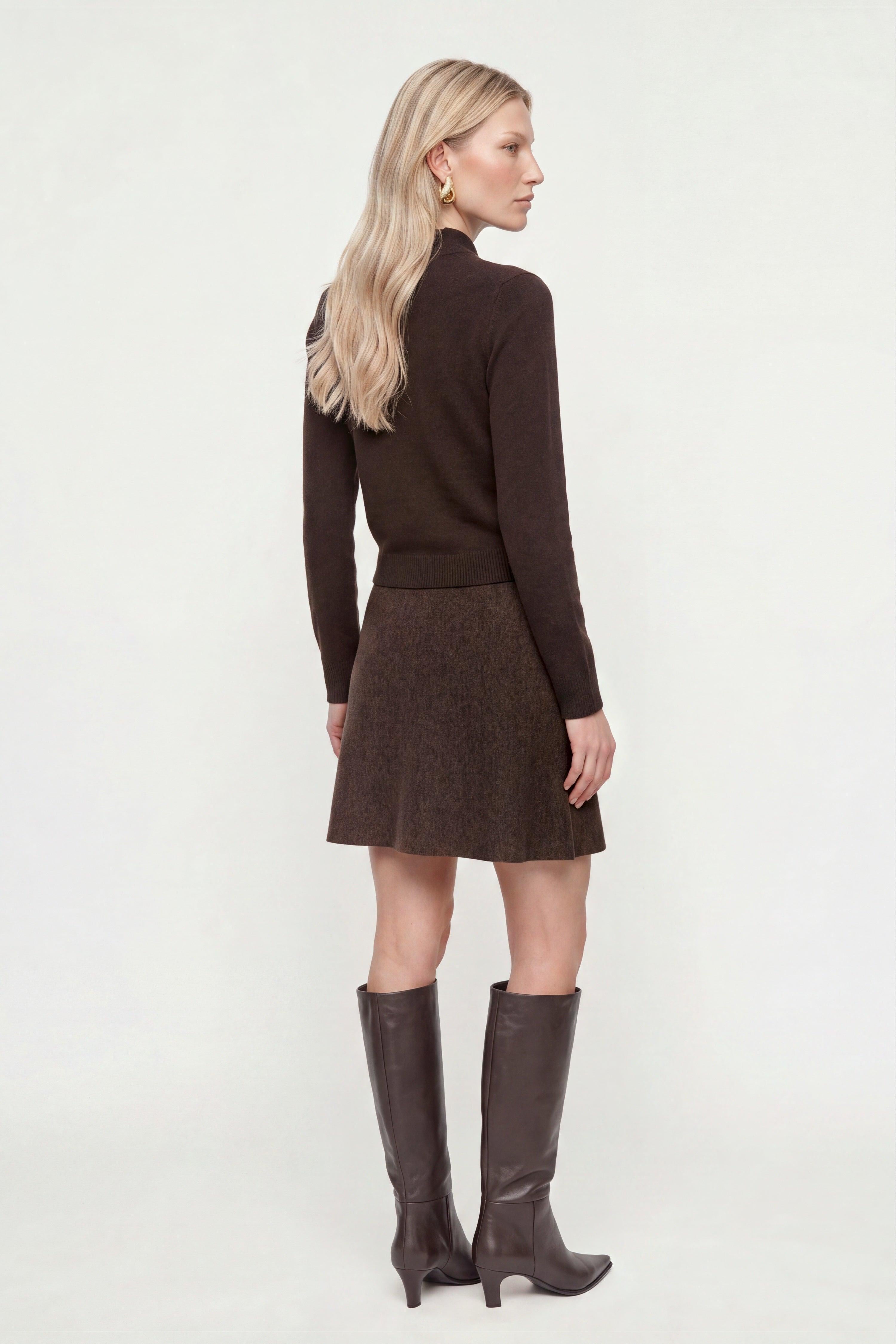 Merino-Minirock in A-Linie-Rich & Royal