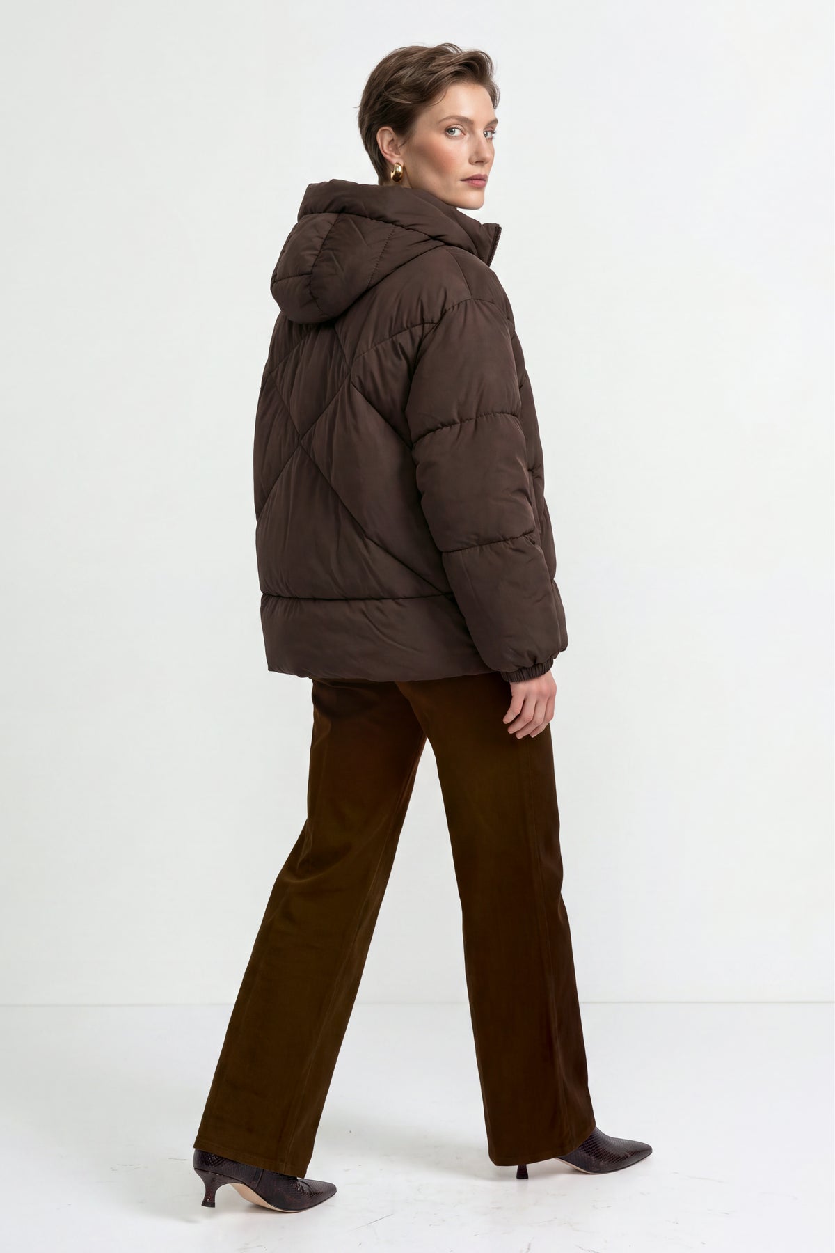 Oversized Daunenjacke mit Kapuze-Rich & Royal