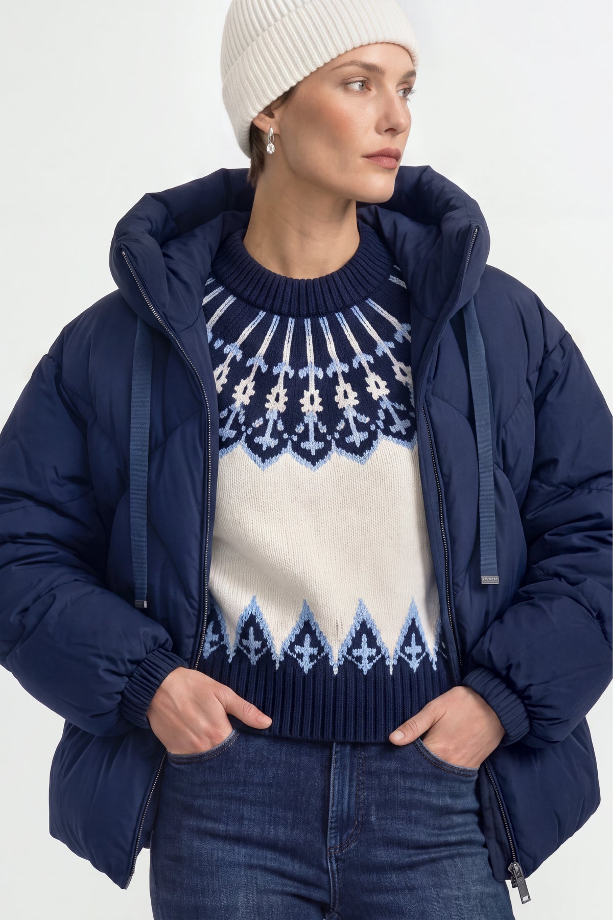 Oversized Daunenjacke mit Kapuze-Rich & Royal