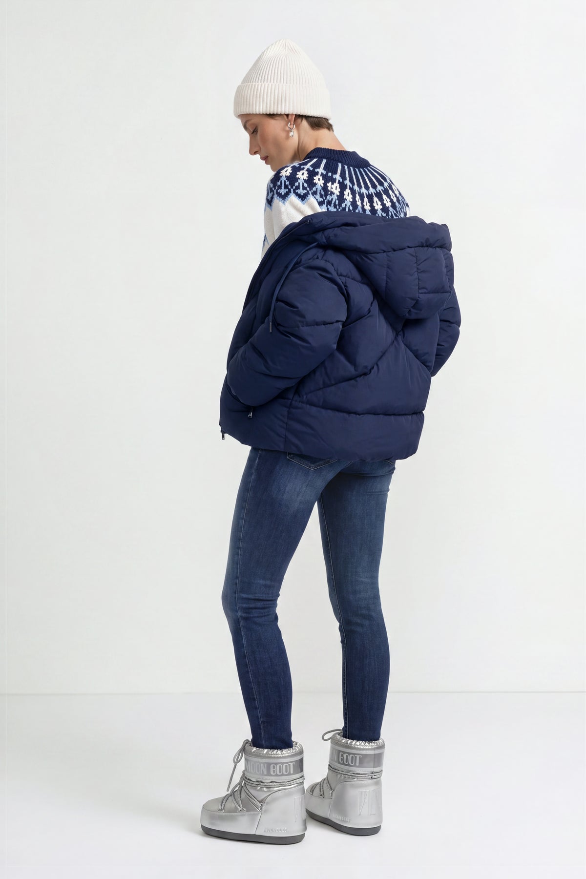 Oversized Daunenjacke mit Kapuze-Rich & Royal