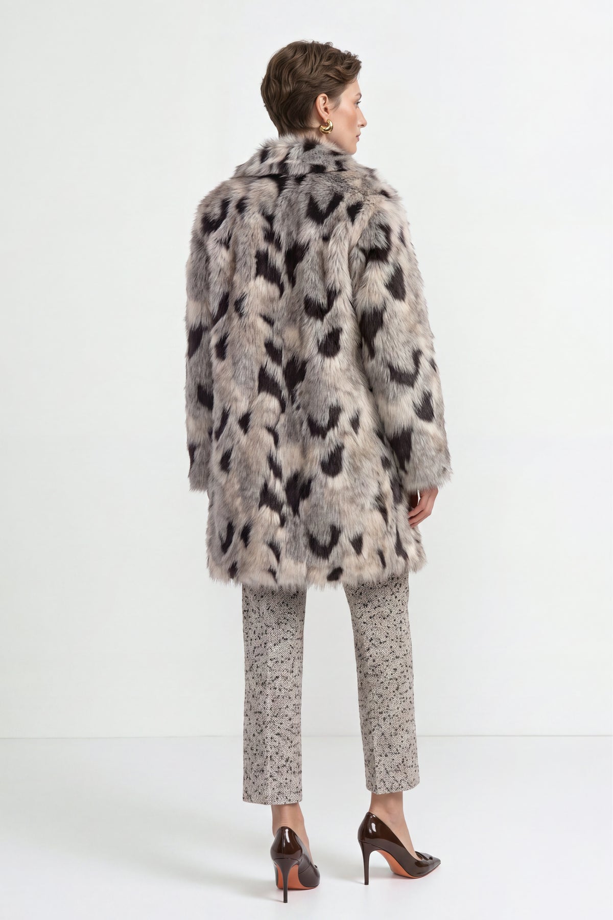 Fellimitatmantel mit Animal-Print-Rich & Royal