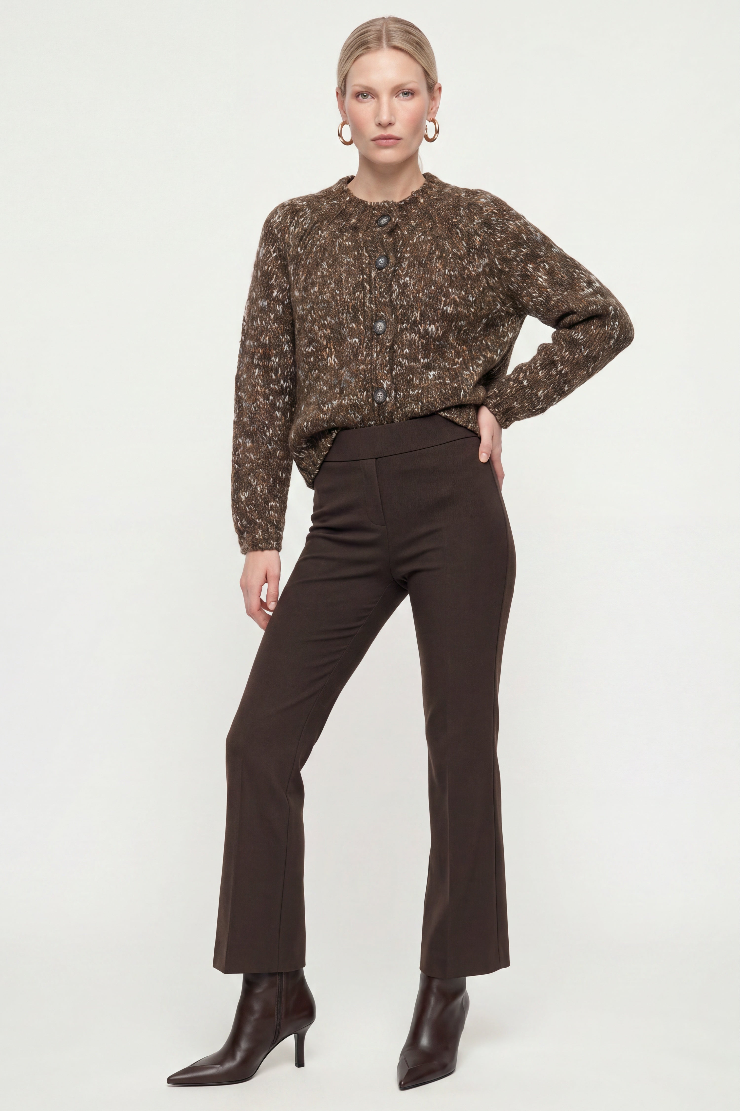Grob gestrickter Woll-Mix-Cardigan-Rich & Royal