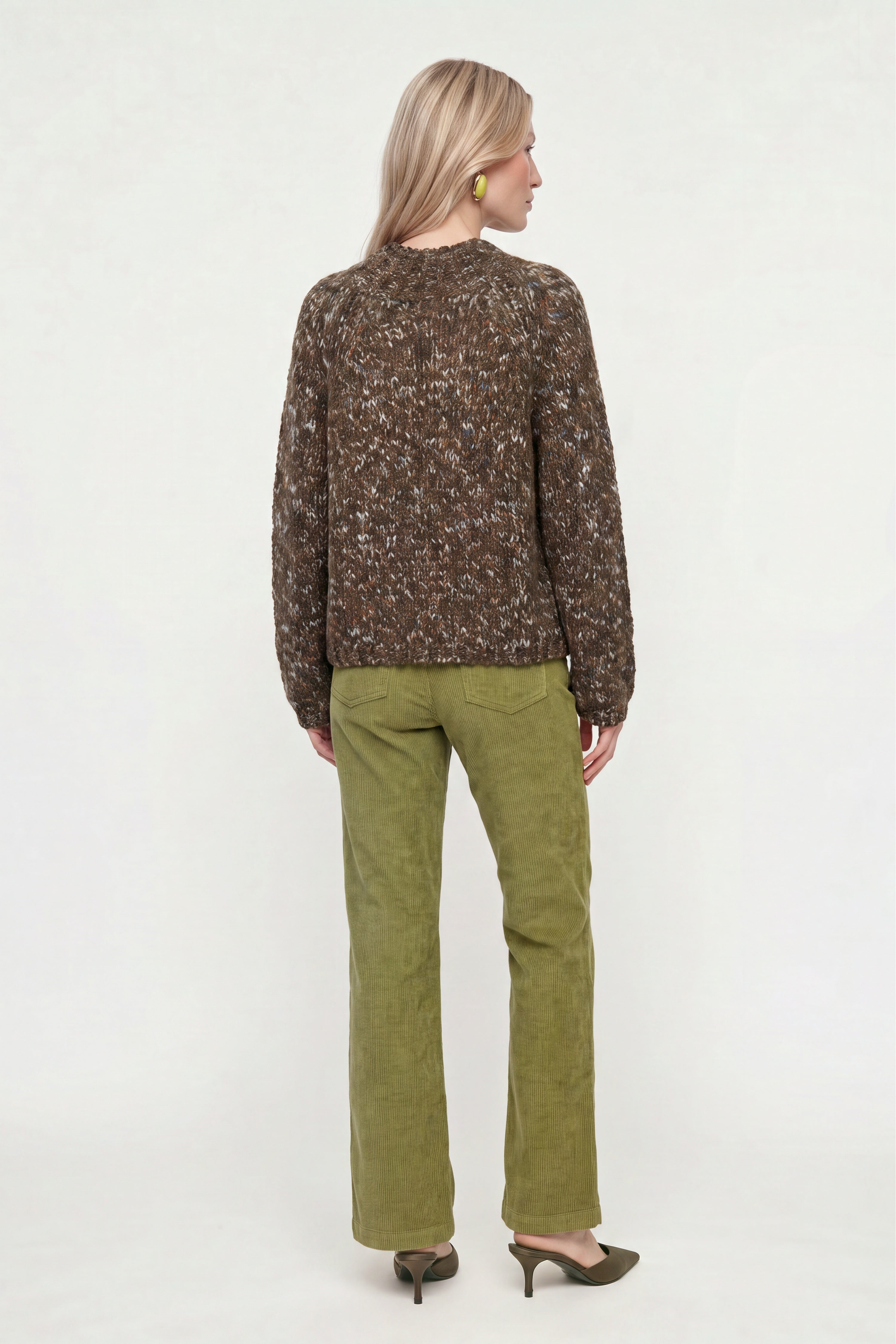 Grobstrick-Pullover mit Melange-Optik-Rich & Royal