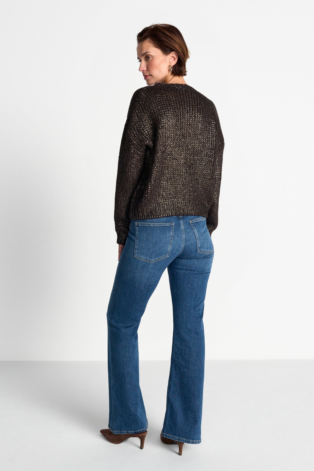 Grobstrickpullover mit Metallic-Effekt-Rich & Royal