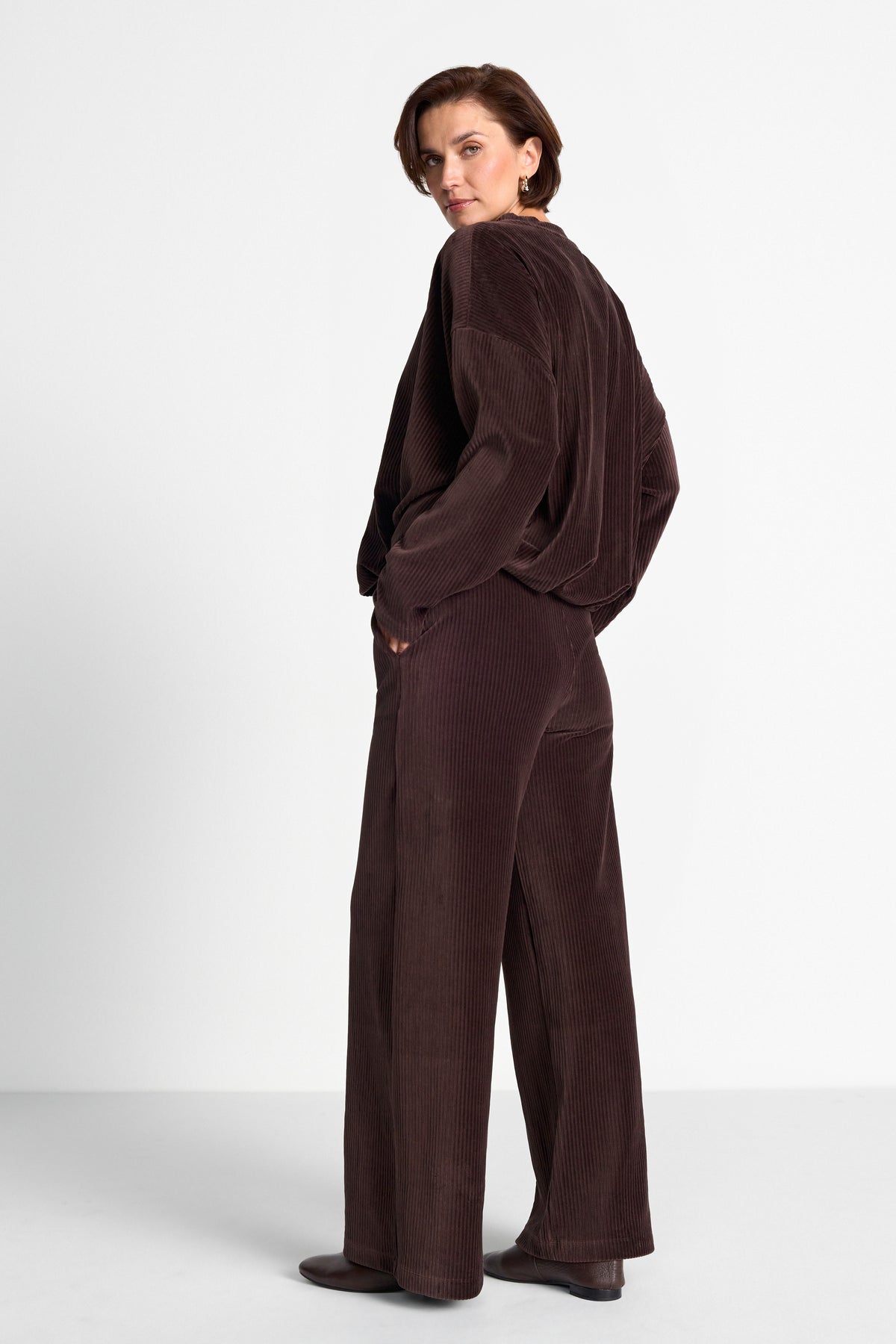 Wide-Leg-Cordhose