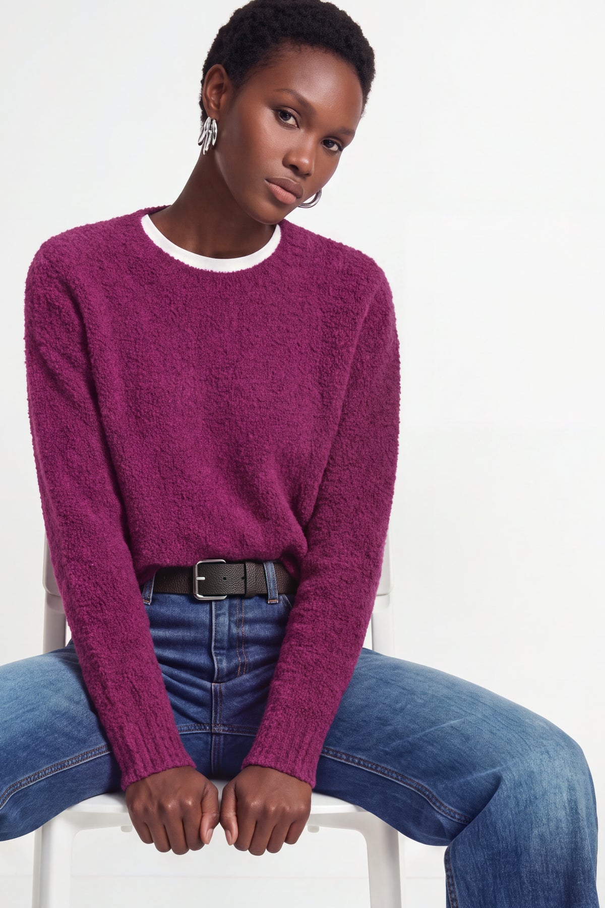 Bouclé-Strickpullover
