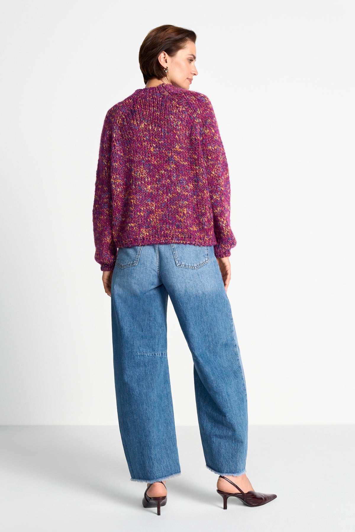 Grobstrickpullover mit Mouliné-Effekt-Rich & Royal