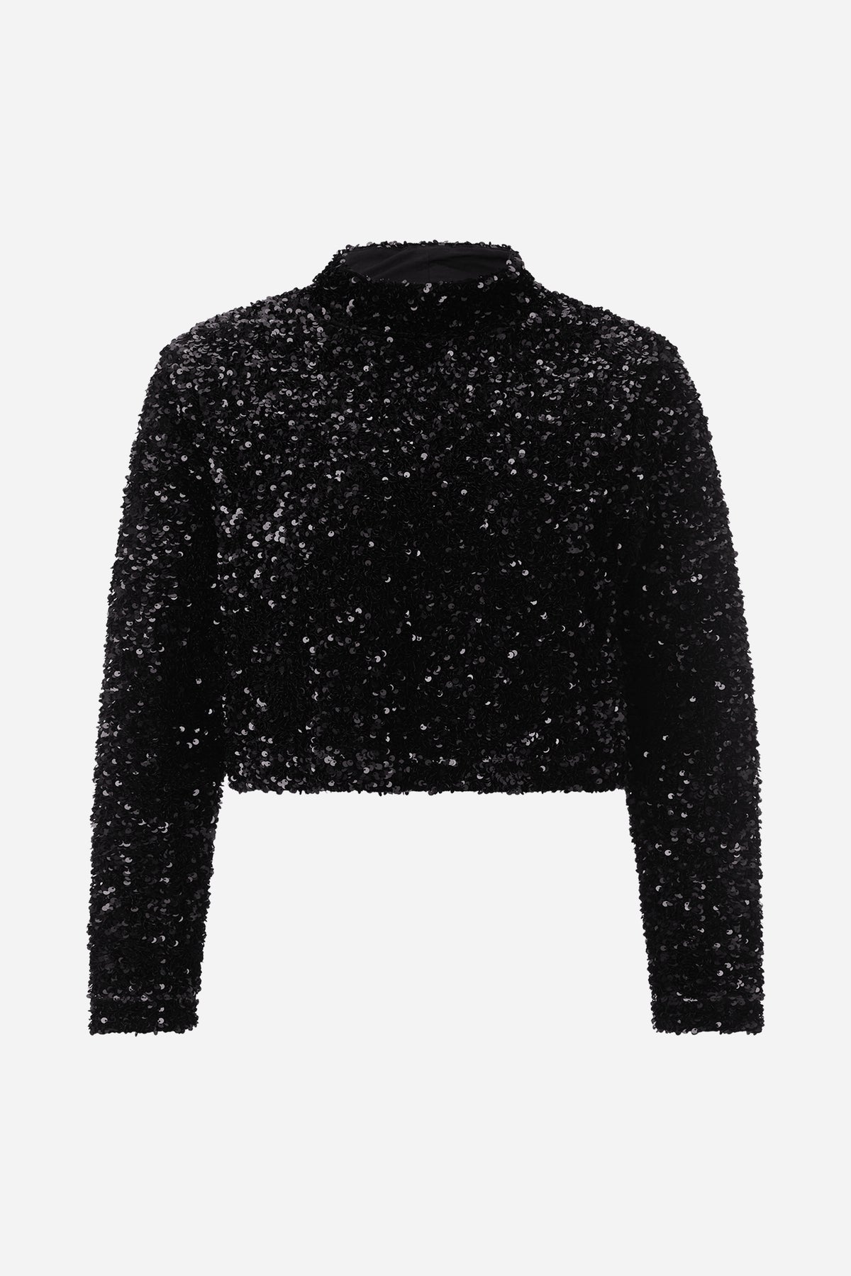 Pailletten-Sweatshirt mit Stehkragen-Rich & Royal