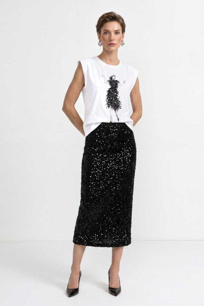Baumwolltop mit Motivprint-Rich & Royal