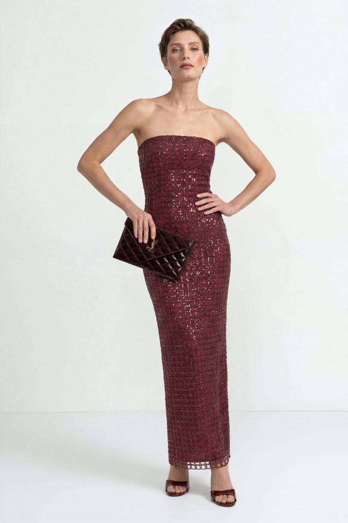 Trägerloses Glitzerkleid-Rich & Royal