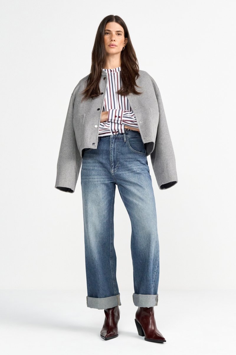 Jeanshose mit breiten Aufschlägen-Rich & Royal