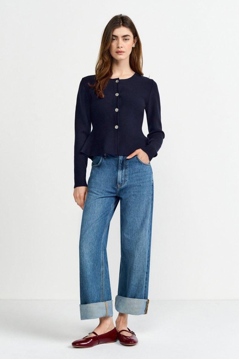Weite High-Waist-Jeans-Rich & Royal
