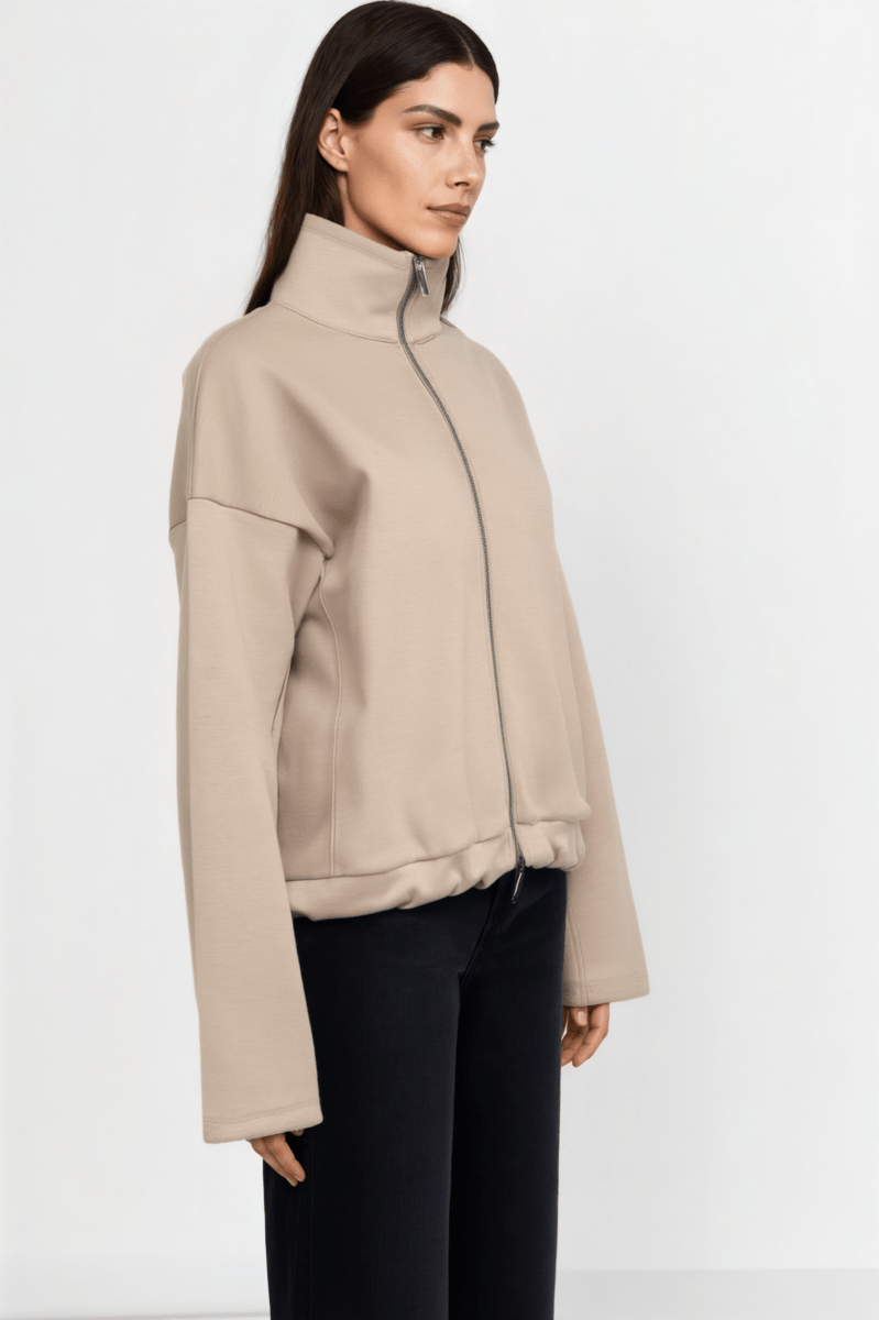 Sweatjacke mit Stehkragen-Rich & Royal