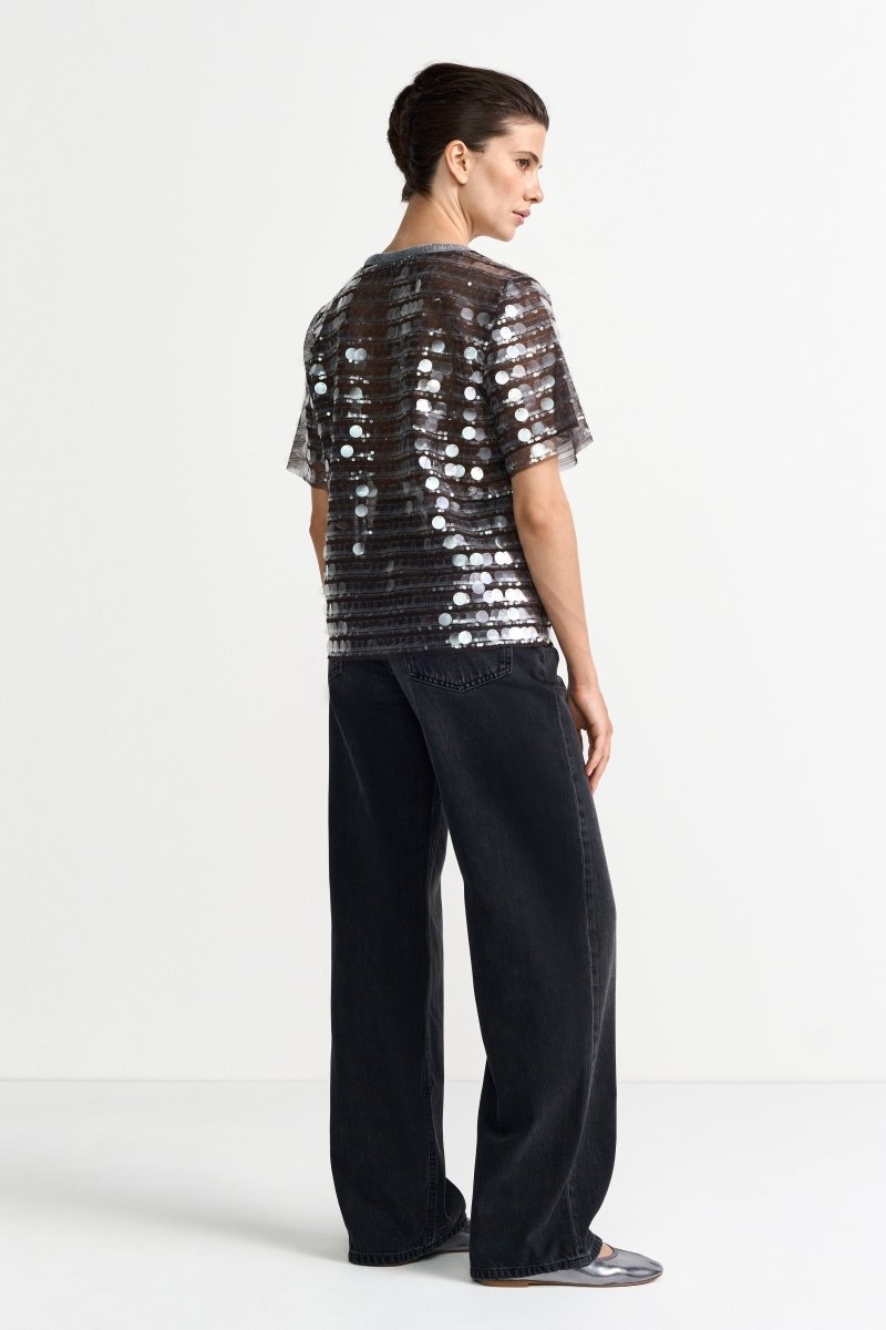 Schwarze Mid-Waist-Jeans-Rich & Royal