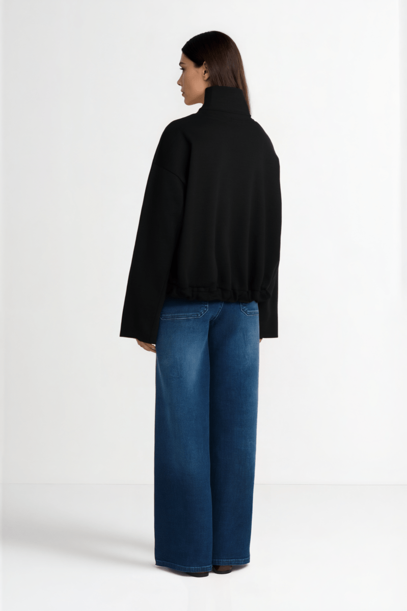 Sweatjacke mit Stehkragen-Rich & Royal