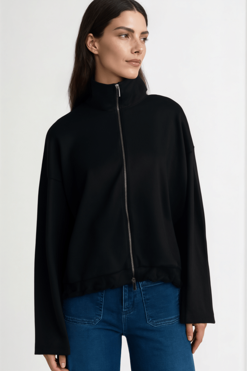 Sweatjacke mit Stehkragen-Rich & Royal