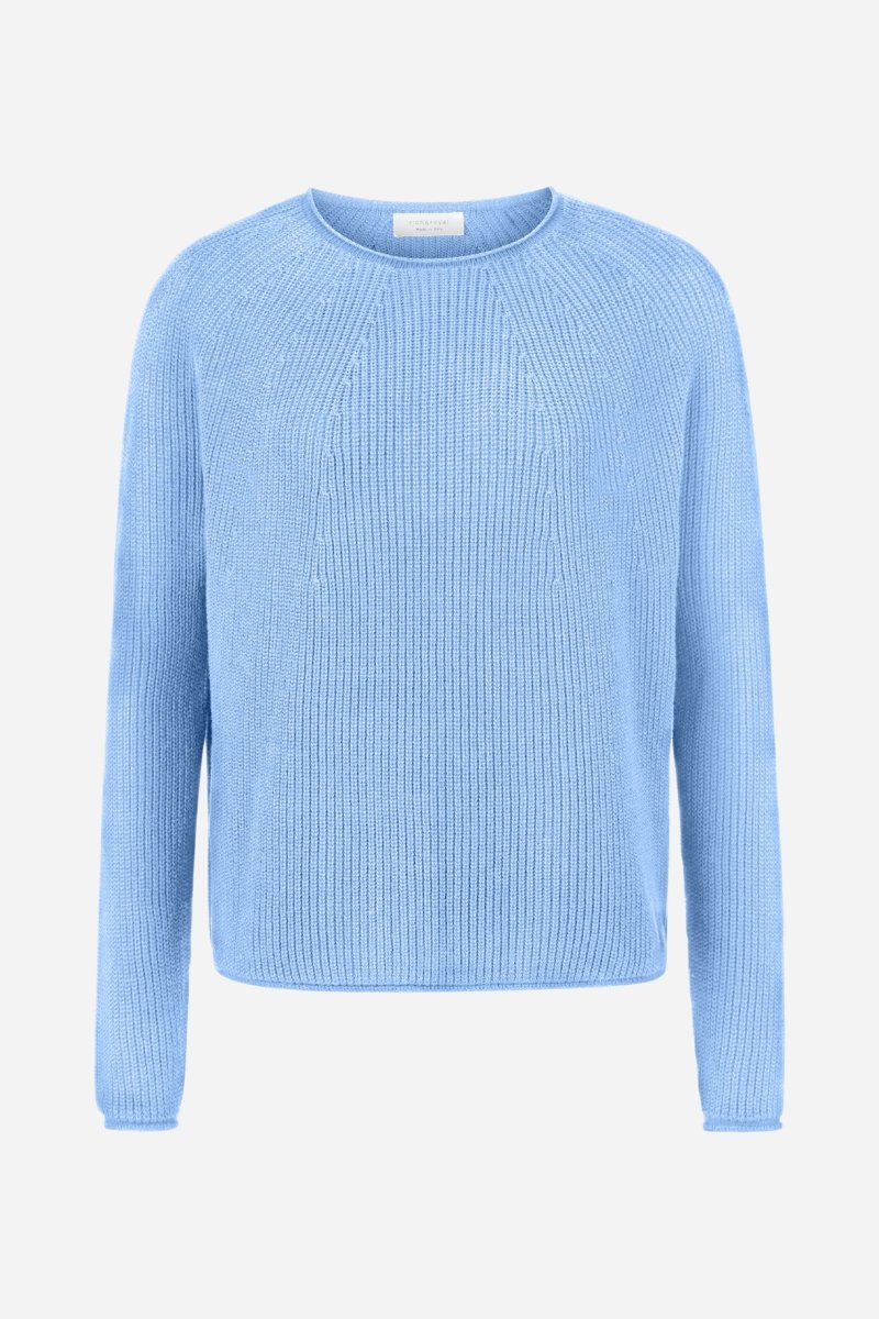Rippstrickpullover mit Crewneck-Rich & Royal
