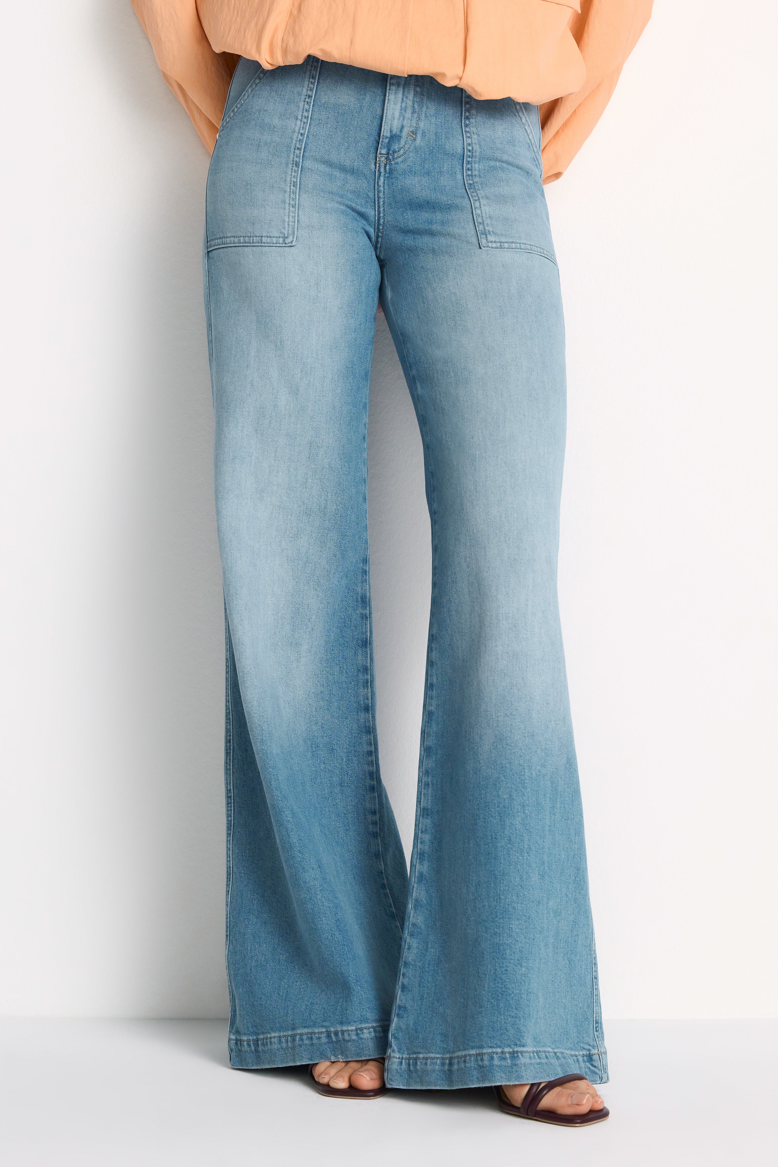 Denim Wide Leg Jeans-Rich & Royal