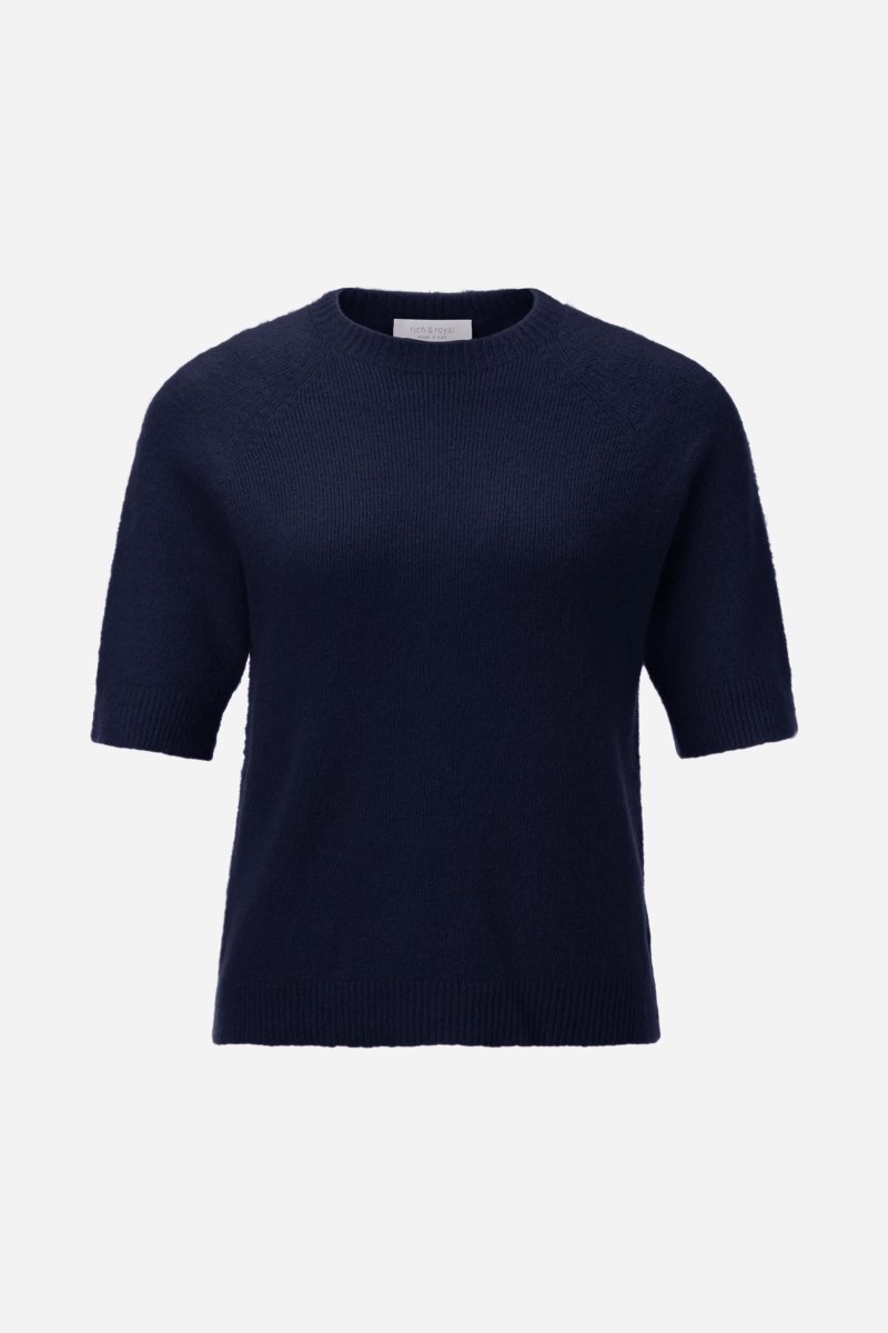 Kurzärmeliger Feinstrickpullover-Rich & Royal
