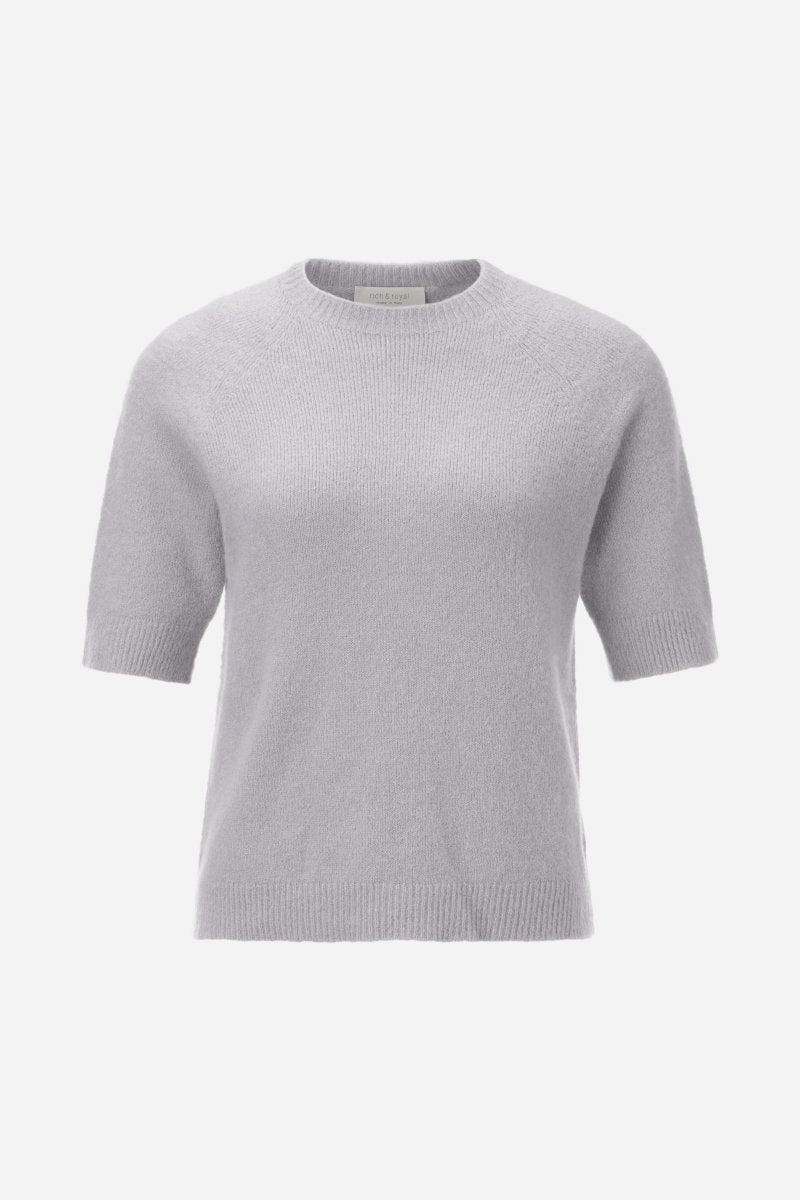 Kurzärmeliger Feinstrickpullover-Rich & Royal