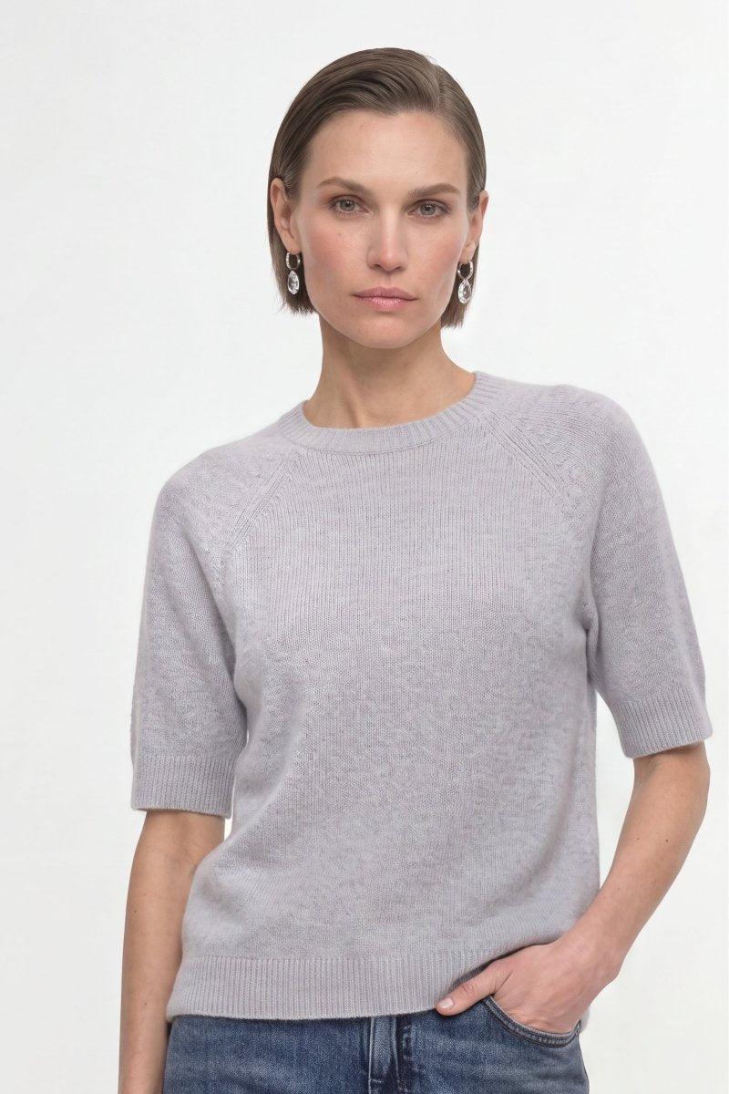 Kurzärmeliger Feinstrickpullover-Rich & Royal