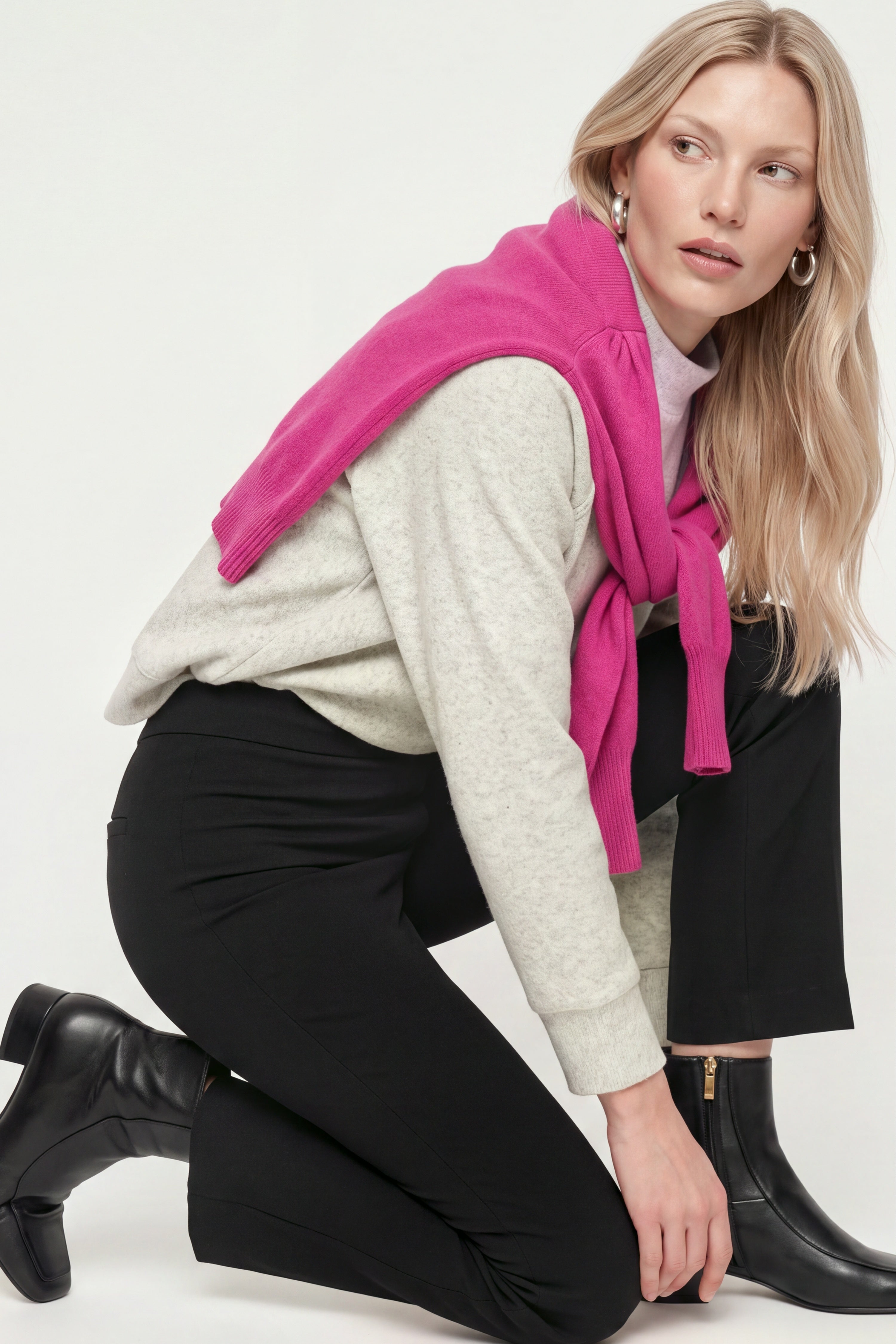 Cropped Sweatshirt mit Stehkragen-Rich & Royal