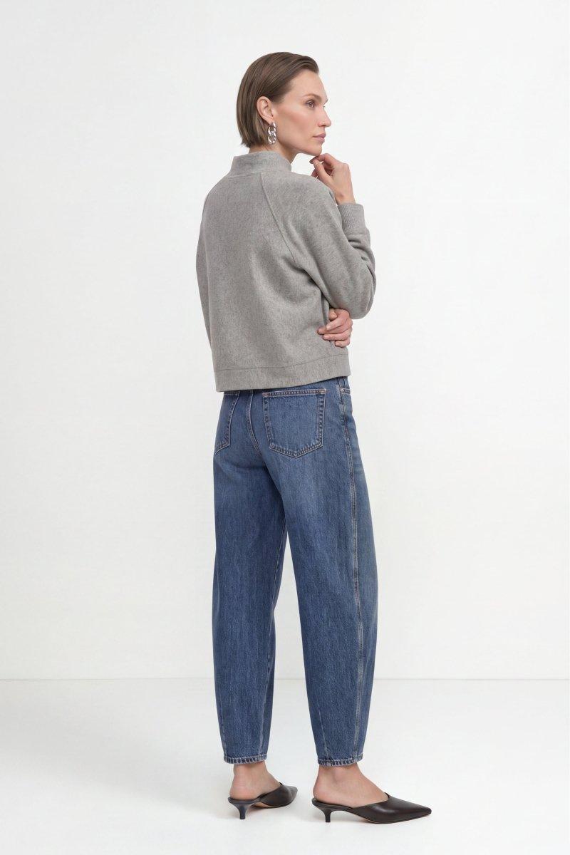 Cropped Sweatshirt mit Stehkragen-Rich & Royal