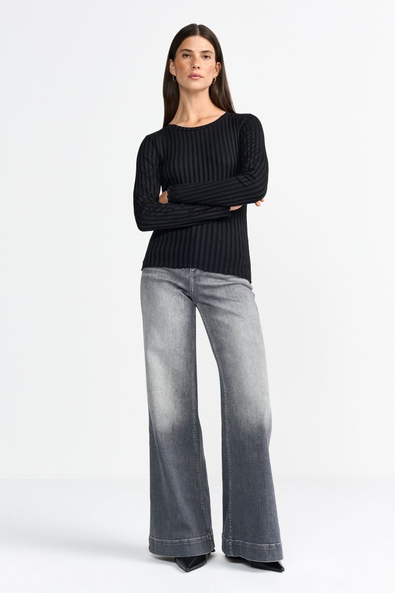 Geripptes Longsleeve-Rich & Royal