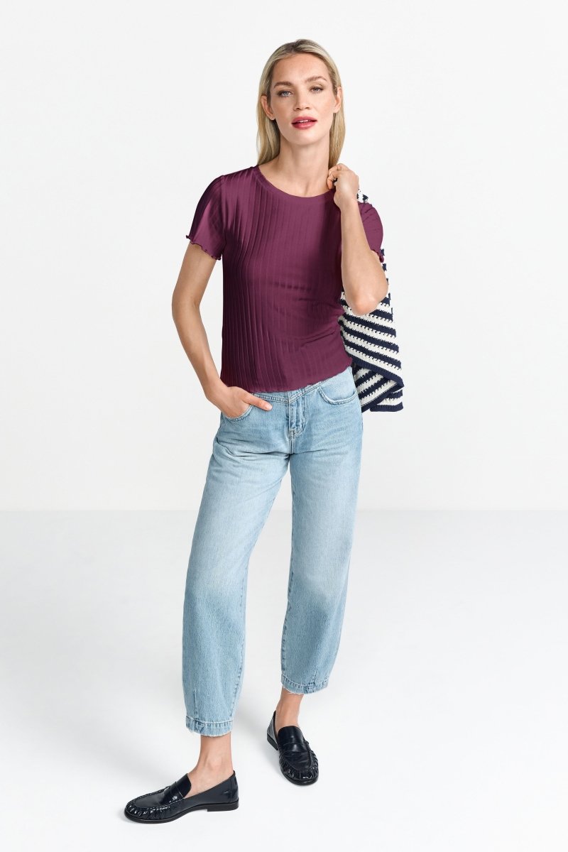 Rippshirt mit Babylocksaum-Rich & Royal