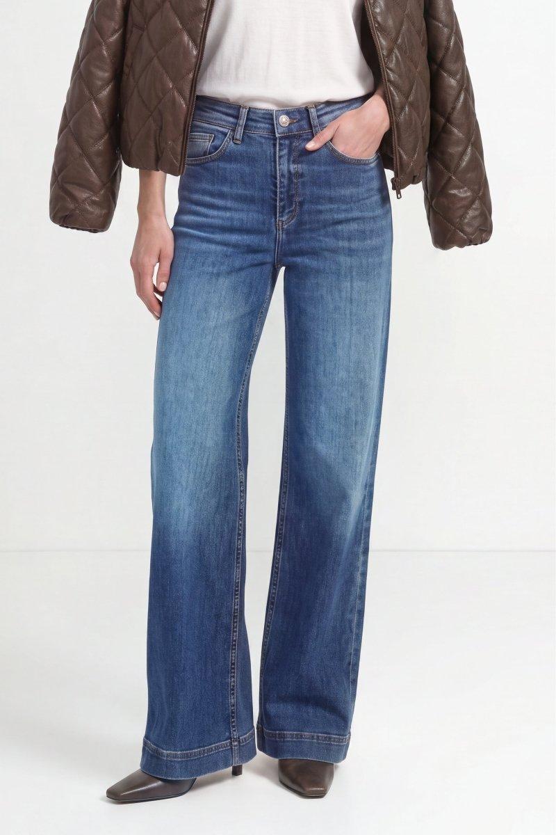 Wide Leg Denim mit hoher Taille-Rich & Royal