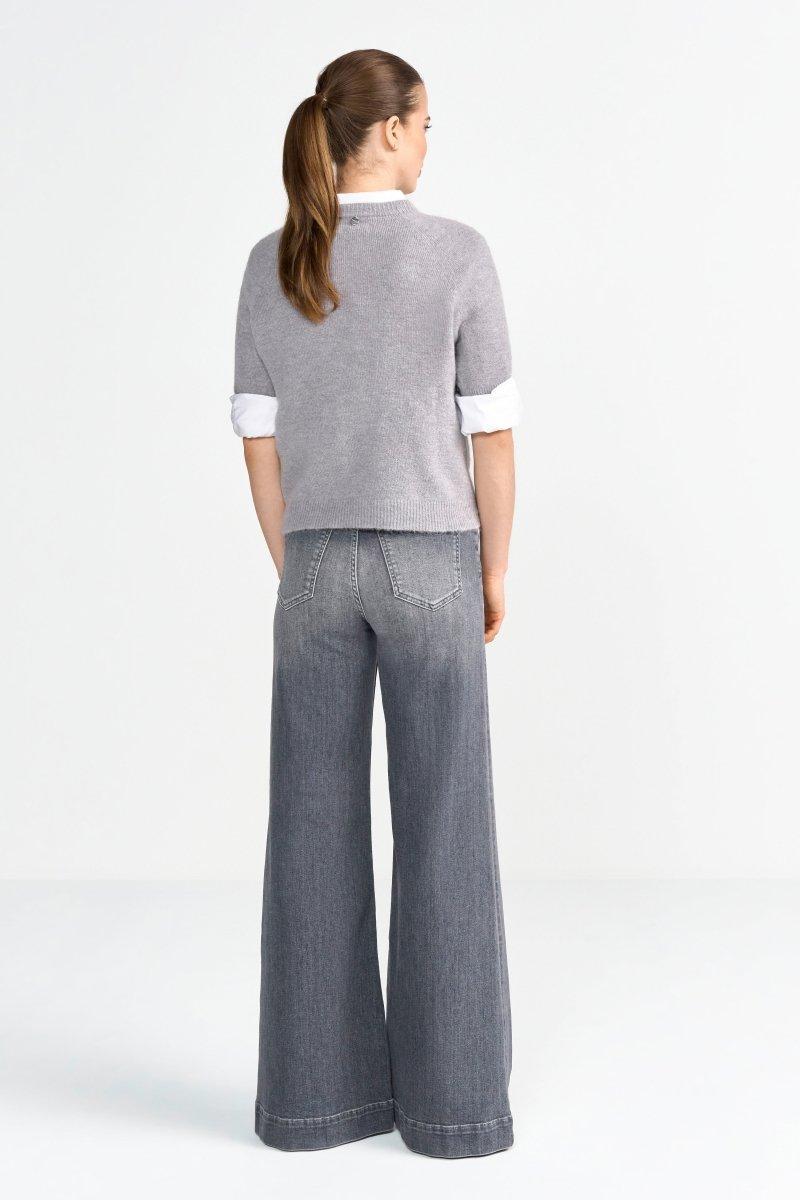 Graue Flared Jeans-Rich & Royal