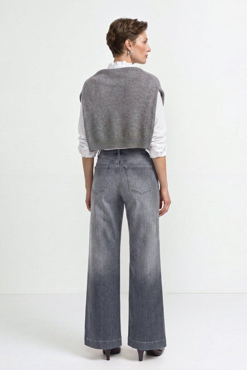 Graue Flared Jeans-Rich & Royal