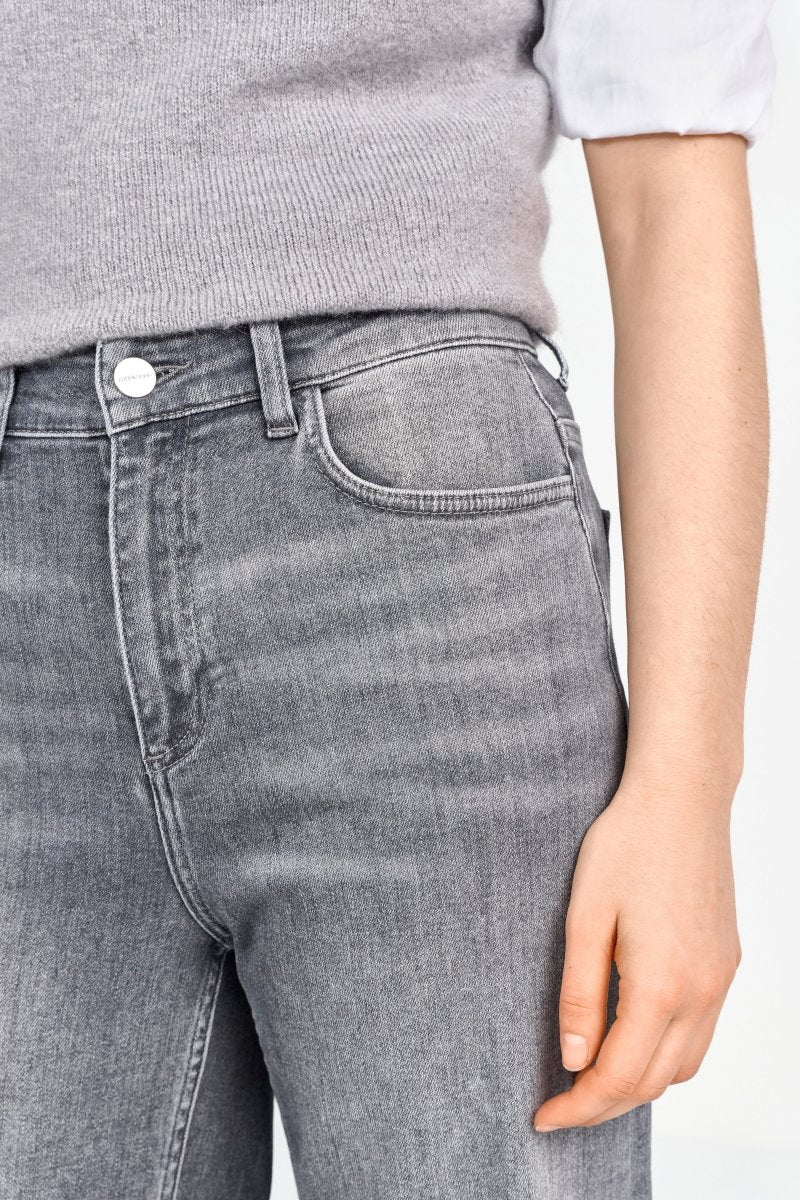 Graue Flared Jeans-Rich & Royal