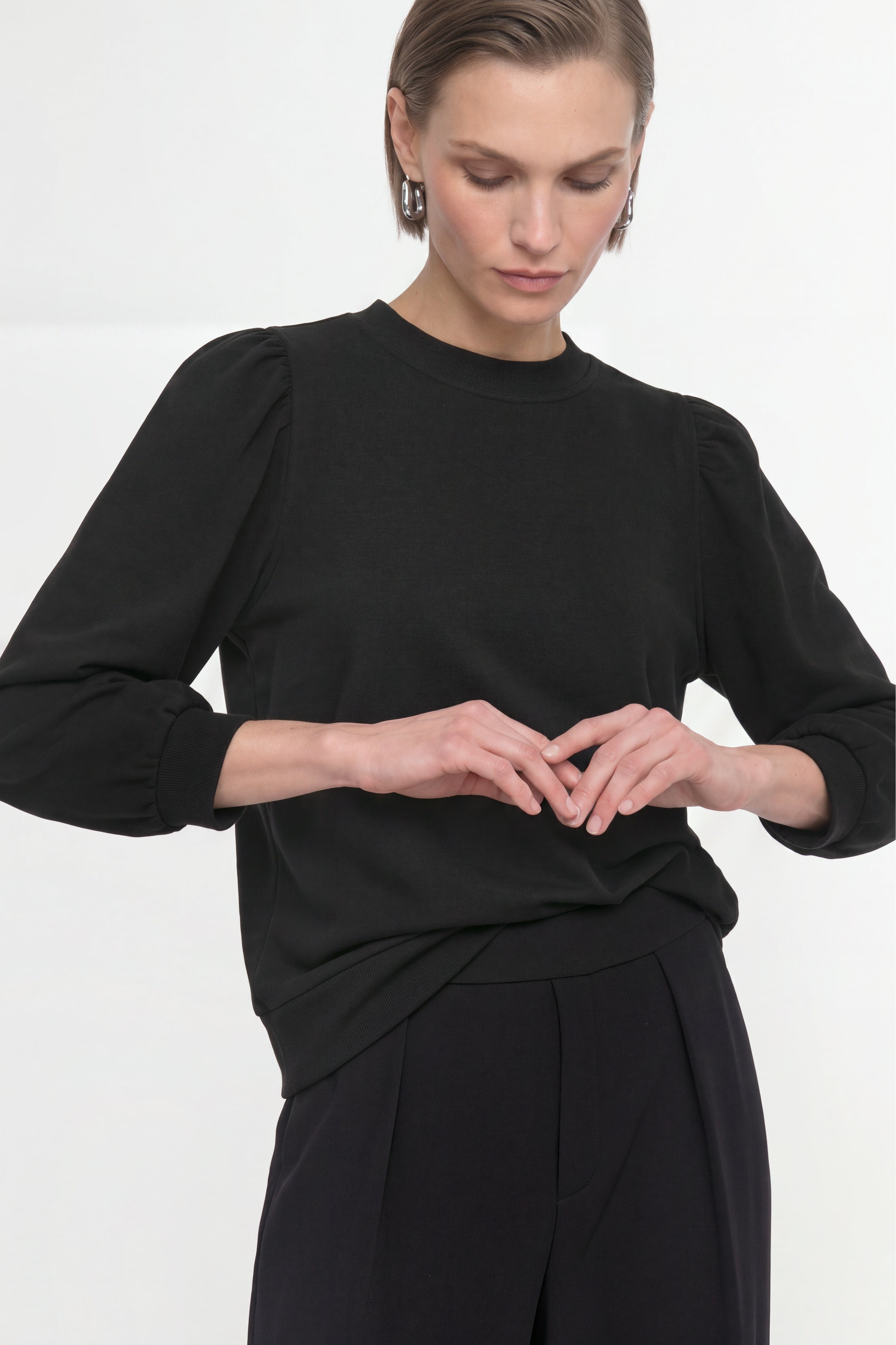 Sweatshirt mit Puffärmeln-Rich & Royal