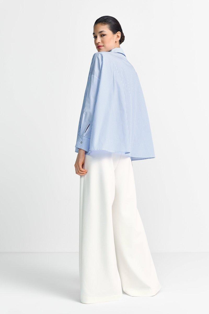 Gestreifte Oversize-Hemdbluse-Rich & Royal