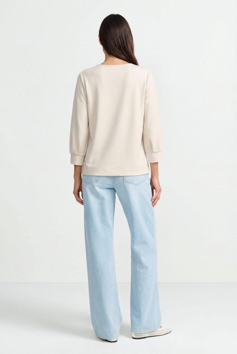 Jersey-Sweatshirt mit Puffärmeln-Rich & Royal