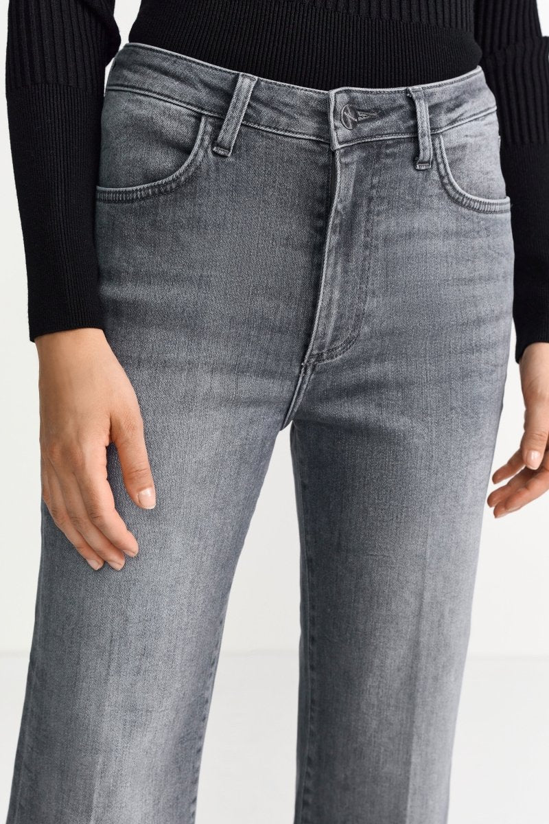 Graue Jeans mit Umschlagsaum-Rich & Royal