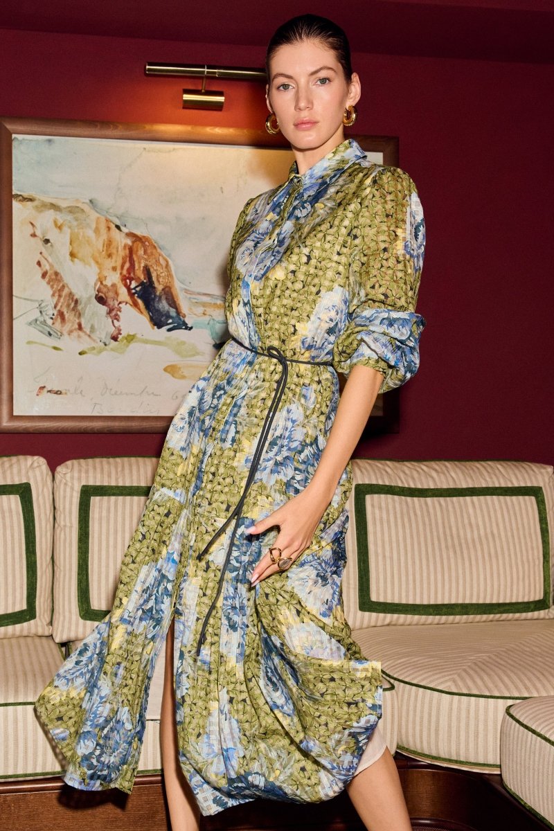 Hemdblusenkleid mit Print-Rich & Royal