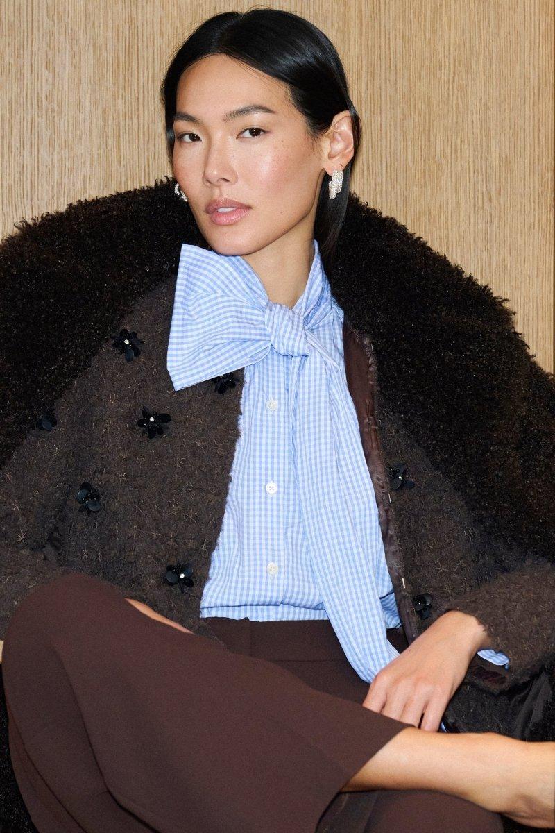 Karobluse mit Schleifenkragen-Rich & Royal