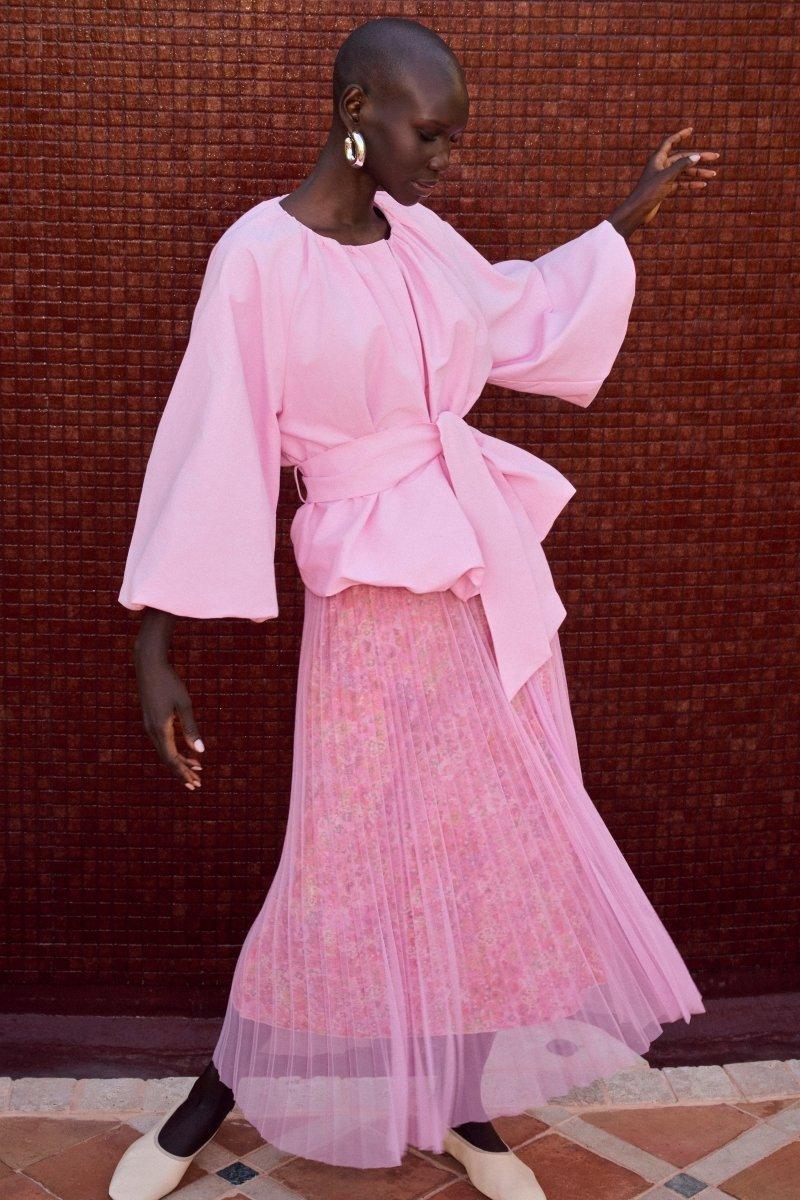 Midi pleated skirt with floral print | Rich & Royal