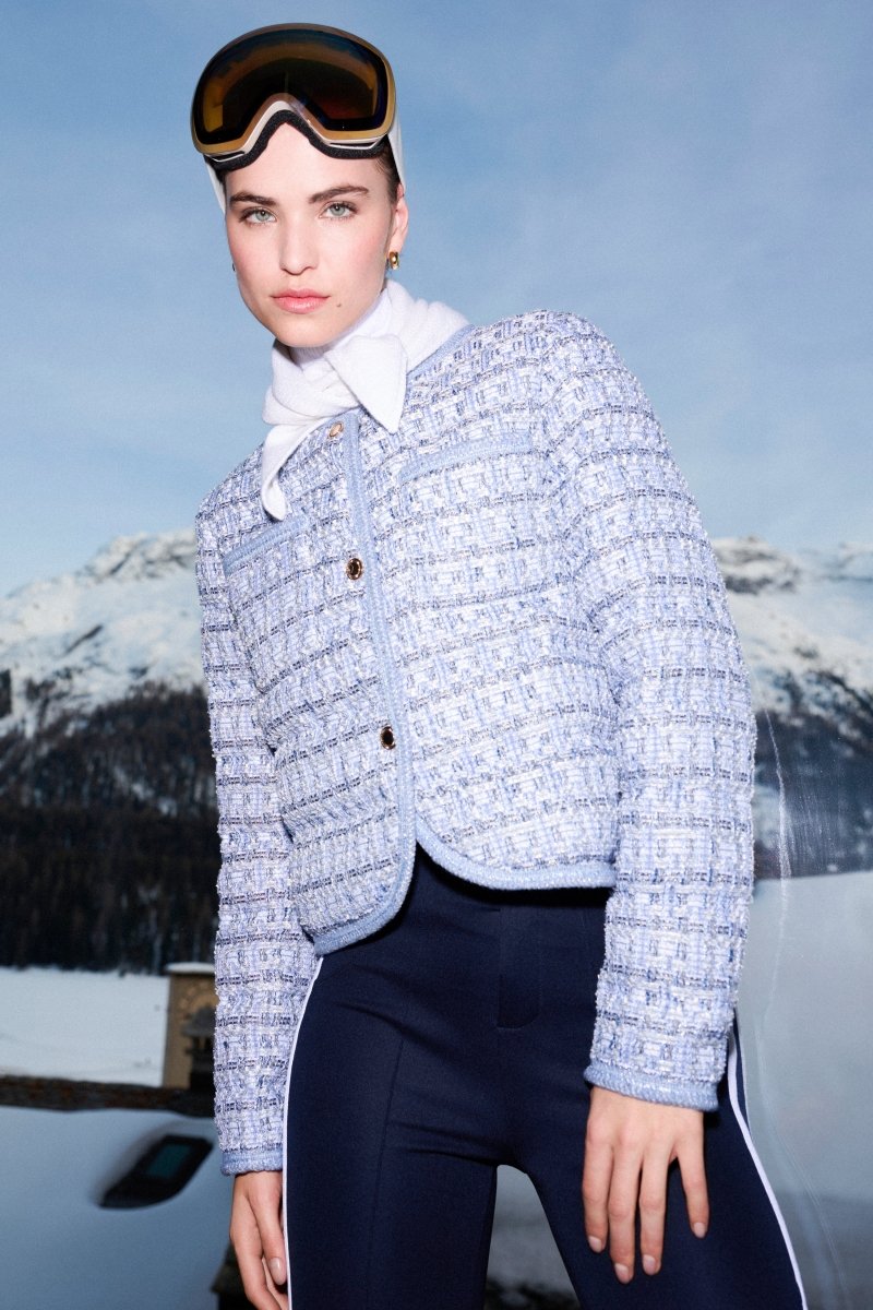 Cremefarbene Bouclé-Jacke-Rich & Royal
