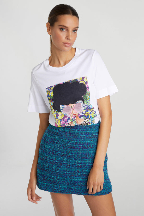 Tweed Material Rich & Royal Mini Skirt