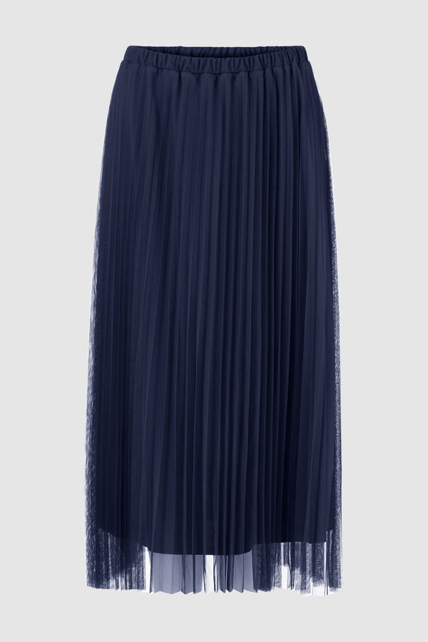 Pleated smooth tulle Rich & Royal skirt