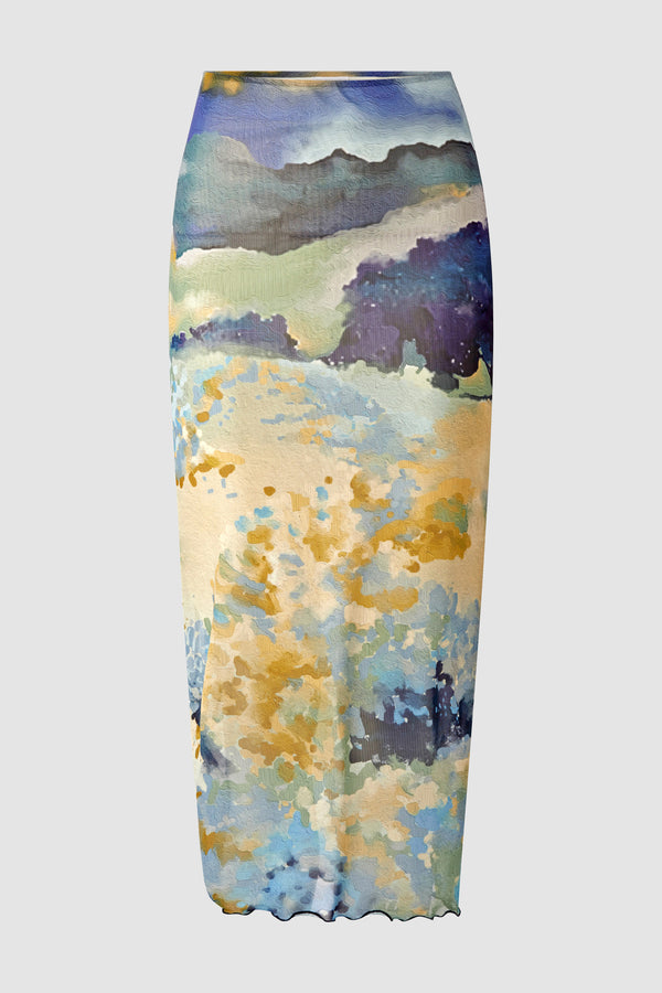 Mesh skirt with landscape print Rich & Royal