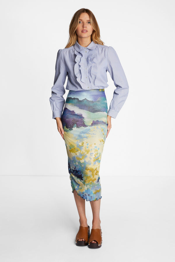 Mesh skirt with landscape print Rich & Royal
