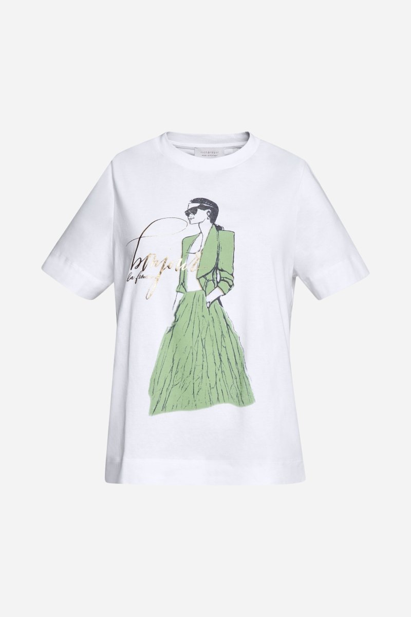 T-Shirt mit Illustrations-Print-Rich & Royal