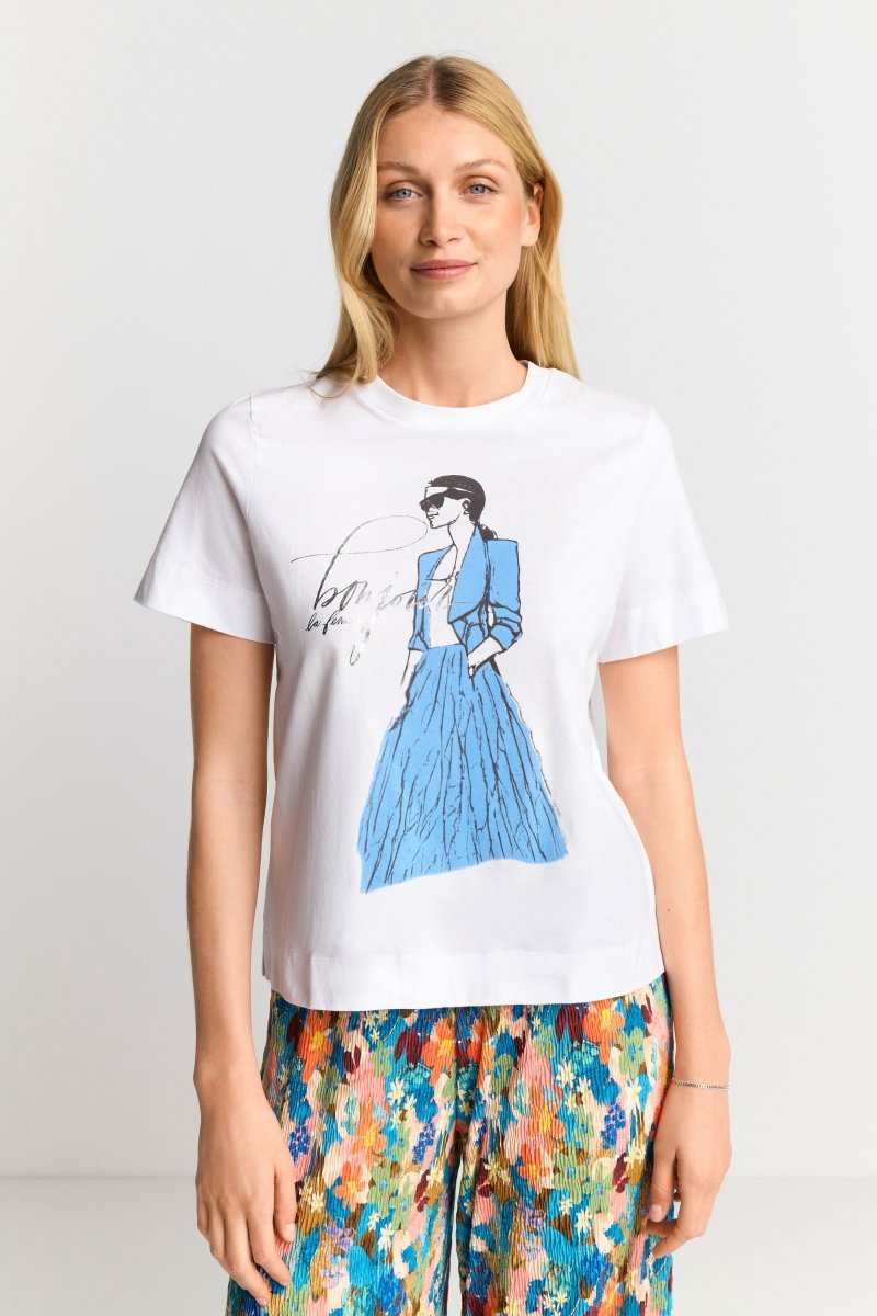 T-Shirt mit Illustrations-Print-Rich & Royal