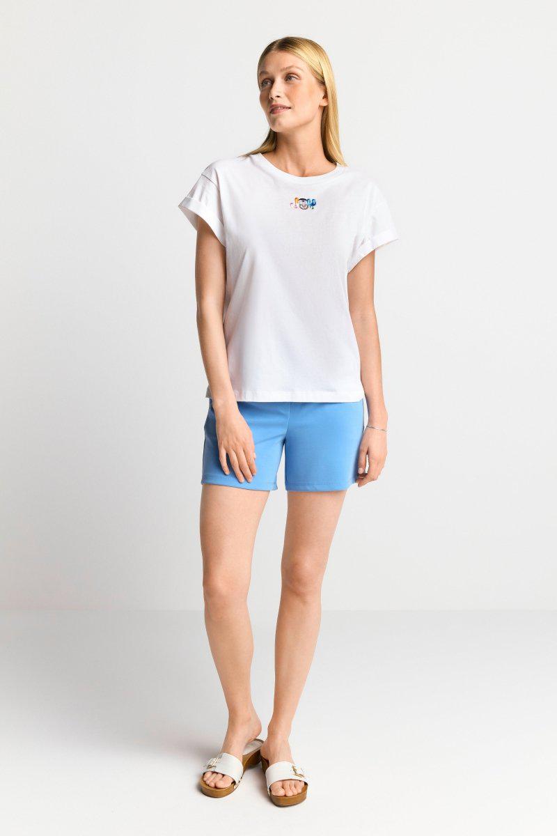 Eich & Royal Weißes T-Shirt mit Crew-Neck